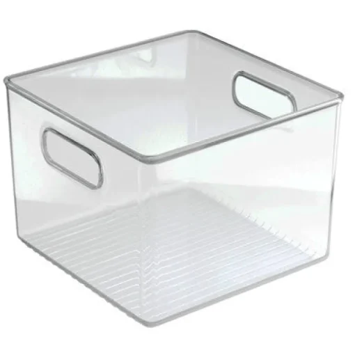 iDesign 0.22 cu ft Clear Storage Bin 6 in. H X 8 in. W X 8 in. D