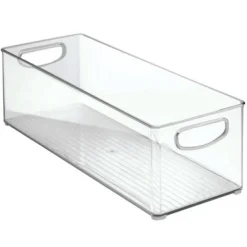 iDesign 0.28 cu ft Clear Storage Bin 6 in. H X 5 in. W X 16 in. D Stackable