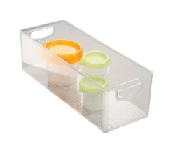 iDesign 0.28 cu ft Clear Storage Bin 6 in. H X 5 in. W X 16 in. D Stackable