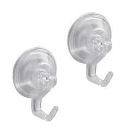 iDesign 3 in. H X 2 in. W X 2 in. L Clear Robe Hook