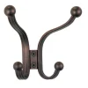 iDesign 5.5 in. L Bronze Brown Steel Medium/Large York Lyra Quad Hook 1 pk