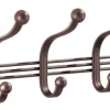 iDesign 15-1/4 in. L Bronze Silver Steel Large York Lyra 5-Hook Rack 1 pk
