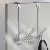 iDesign 11 in. L Chrome Silver Steel Medium Classico Over-the-Door 3-Hook Rack 1 pk