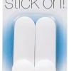 iDesign 4 in. L White Plastic Small/Medium Stick On! Tall Hook 2 pk