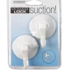 iDesign 2 in. L White Plastic Small and Medium Power Lock Suction! Hook 2 lb. cap. 2 pk