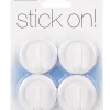 iDesign 1 in. L White Plastic Small stick on Hook 4 pk