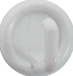 iDesign 1 in. L White Plastic Small stick on Hook 4 pk