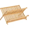 iDesign Brown Bamboo Dish Drying Rack