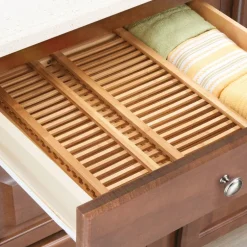 iDesign Brown Bamboo Dish Drying Rack