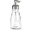 iDesign Brushed Nickel Clear Plastic Soap Dispenser