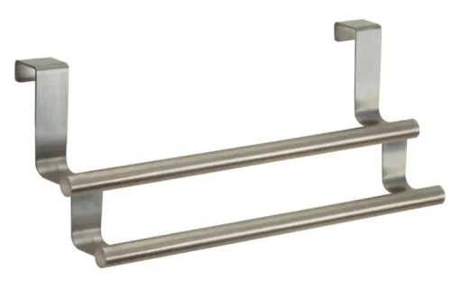 iDesign Chrome Silver Towel Bar 9-1/4 in. L Stainless Steel