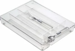 iDesign Linus 2 in. H X 14 in. W X 11 in. D Plastic Cutlery Tray