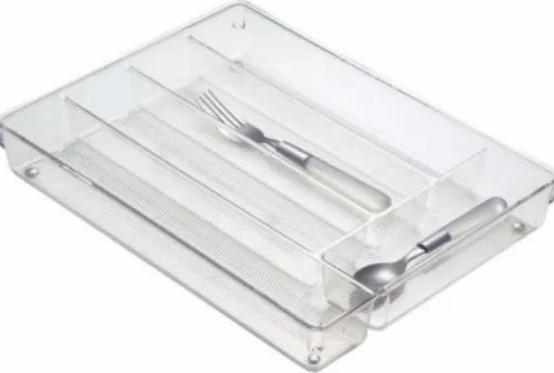 iDesign Linus 2 in. H X 14 in. W X 11 in. D Plastic Cutlery Tray