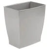 iDesign Mono 2.5 gal Gray Plastic Rectangular Wastebasket