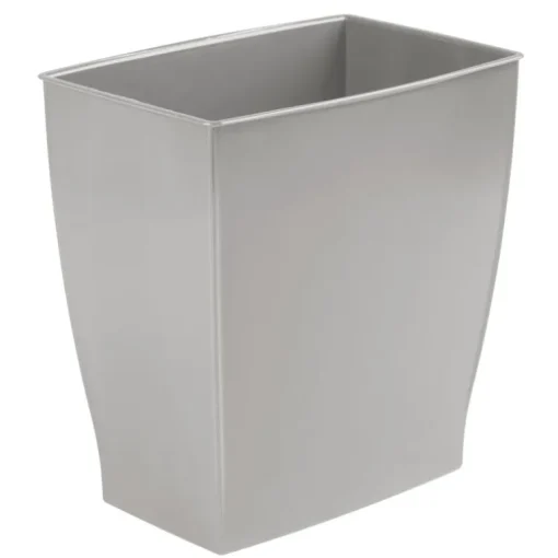 iDesign Mono 2.5 gal Gray Plastic Rectangular Wastebasket
