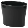 iDesign Nuvo Black Plastic Oval Wastebasket