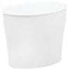 iDesign Nuvo White Plastic Oval Wastebasket