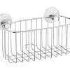 iDesign Power Lock Silver Stainless Steel Shower Basket