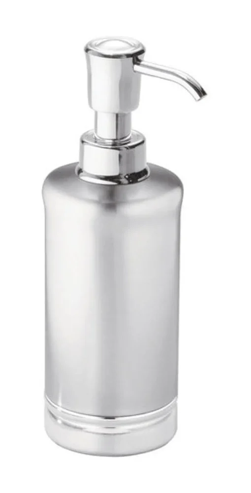 iDesign York Brushed Chrome Metal Lotion/Soap Dispenser