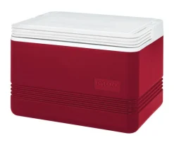 Igloo Legend 12 Cans Capacity Red/White Plastic Reusable Cooler