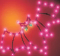 Impact Innovations Light Purple Prelit Bat Silhouette Halloween Decor 18.5 H x 13.5 W in.