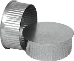 Imperial 7 in. D Galvanized Steel Crimped Pipe End Cap