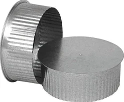 Imperial 8 in. D Galvanized Steel Crimped Pipe End Cap