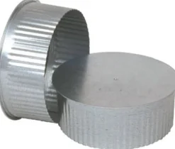 Imperial 8 in. D Galvanized Steel Crimped Pipe End Cap