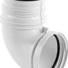 Imperial Manufacturing Group Vt0544 Imperial Manufacturing Quick Connect 4 In. L X 4 In. Dia. Silver/White Plastic 90 Degree Dryer Connector Elbow