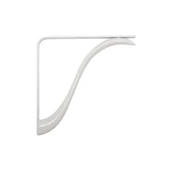 8-In. White Decorative Steel Shelf Bracket