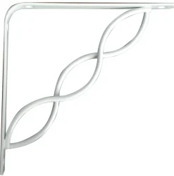 8-In. White Decorative Steel Shelf Bracket