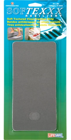 Incom Re3896gr 4" X 9" Gray Soft Textured Vinyl Traction Strip 2 Pack