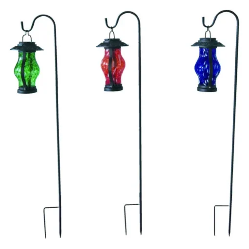 Infinity LED Glass/Metal Solar Lantern Assorted (Pack of 12)