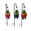 Infinity Glass/Iron Assorted 32.68 in. H Solar Hanging Flower Outdoor Garden Stake (Pack of 12)