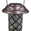 Infinity Metal Wild Bird Solar Lantern Shaped Bird Feeder 11-3/4 H x 7-1/2 D x 7-1/2 W in.
