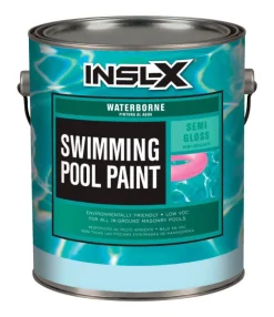 Insl-x Semi-Gloss White Water-Based Acrylic Pool Paint 1 gal.
