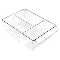 InterDesign 59630 8" Large Clear Linus Pullz Organizer Bin (Pack of 4)
