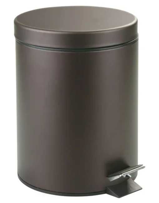 Interdesign 44211 8" X 11" 5 Liter Bronze Step Can With Bucket Insert (Pack of 2).