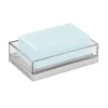 Interdesign 41080 5 X 3.25 X 1.25 Clear & Brushed Clarity Soap Dish