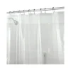 InterDesign 72 in. H x 72 in. W Clear Solid Shower Curtain Liner PEVA (Pack of 4)