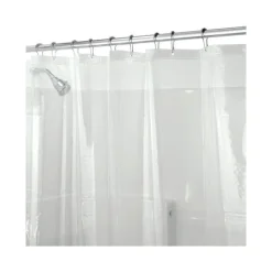 InterDesign 72 in. H x 72 in. W Clear Solid Shower Curtain Liner PEVA (Pack of 4)