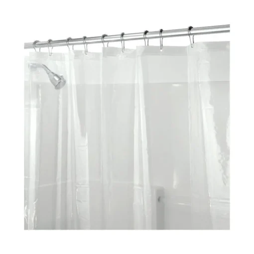 InterDesign 72 in. H x 72 in. W Clear Solid Shower Curtain Liner PEVA (Pack of 4)