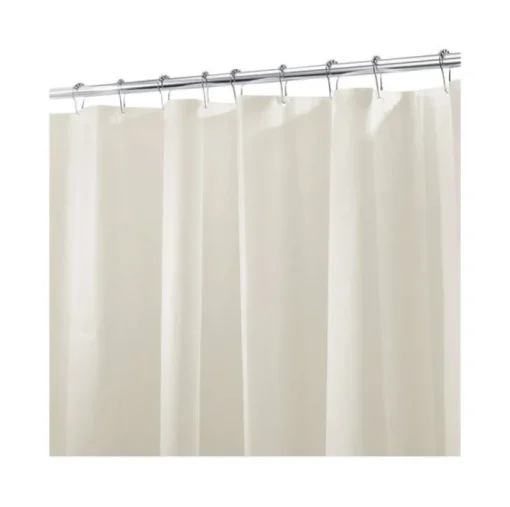 InterDesign 72 in. H x 72 in. W Beige Solid Shower Curtain Liner PEVA (Pack of 4)