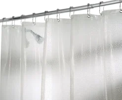 InterDesign 72 in. H x 72 in. W Clear Raindrop Shower Curtain Vinyl (Pack of 2)