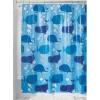 InterDesign 72 in. H x 72 in. W Blue Moby Shower Curtain Polyethylene (Pack of 2)