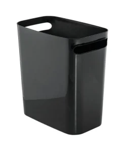 InterDesign 10 qt. Black Una Wastebasket (Pack of 4)