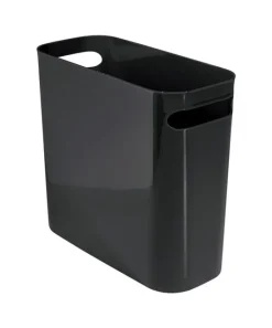 InterDesign 6 qt. Black Una Wastebasket (Pack of 4)