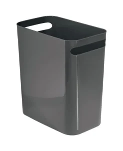 InterDesign 10 qt. Slate Una Wastebasket (Pack of 4)
