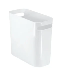 InterDesign 6 qt. White Una Wastebasket (Pack of 4)