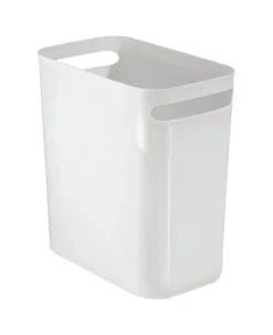 InterDesign 10 qt. White Una Wastebasket (Pack of 4)